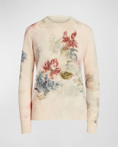Ralph Lauren Collection Artisanal Cashmere Sweater with Sequin Detail