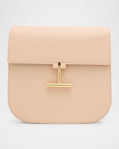 TOM FORD Tara Medium Crossbody in Grained Leather with Leather Strap