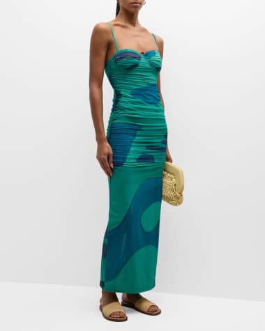 Neiman marcus emerald green dress online