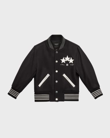 Amiri Boy's Star Varsity Bomber Jacket, Size 4-12