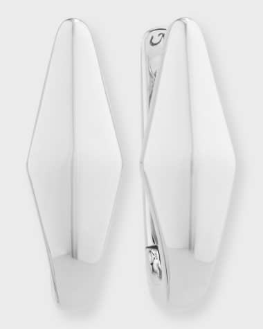 Monica Rich Kosann Sterling Silver Points North Large Huggie Earrings