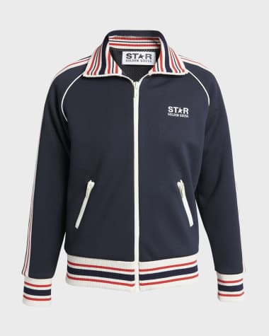Golden Goose Star Zip-Front Raglan Track Jacket