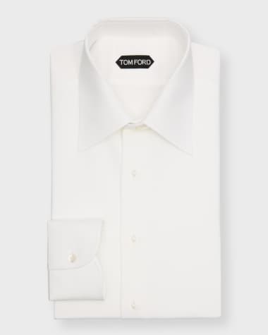 TOM FORD Men's Cocktail Voile Slim-Fit Cotton Dress Shirt