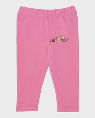 Off-White Kids logo-waistband skirt - Pink