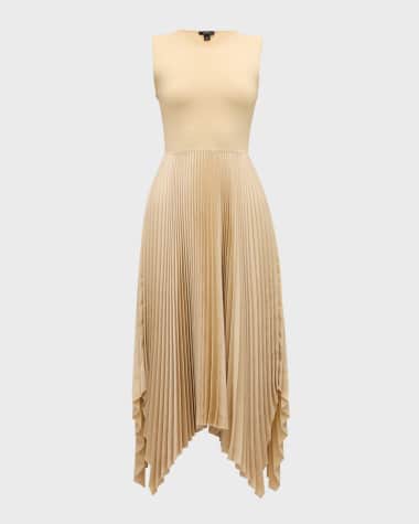 Joseph Dera Sleeveless Pleated Midi Dress