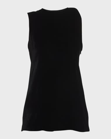 Proenza Schouler Joyce Twisted Velvet Tank Top