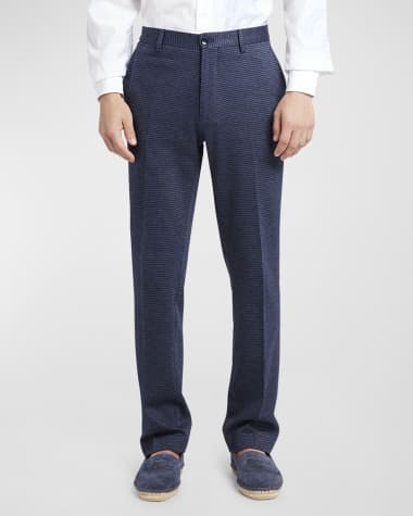 Etro Men's Straight-Leg Knit Trousers