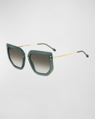 Isabel Marant Gradient Mixed-Media Butterfly Sunglasses