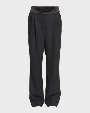 Stella McCartney Wide-Leg Wool Tuxedo Trousers