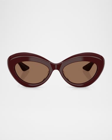 KHAITE x Oliver Peoples Bold Acetate Oval Sunglasses