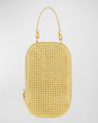 Rebecca Minkoff Crystal Studded Metallic Phone Crossbody Bag