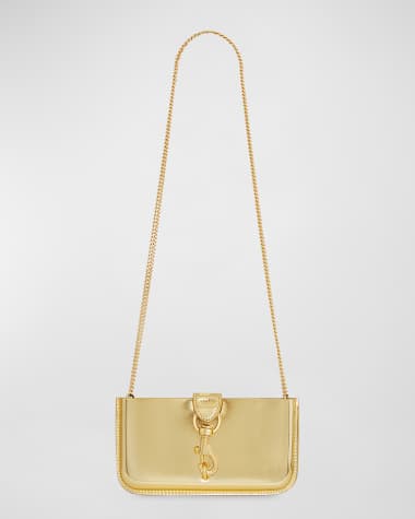 Rebecca Minkoff Phone Metallic Faux-Leather Chain Crossbody Bag
