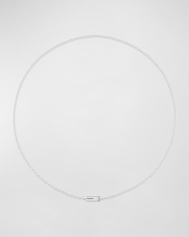Le Gramme Men's Polished Sterling Silver Cable Chain Necklace