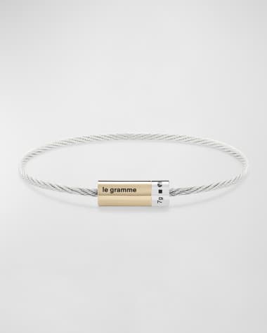 Le Gramme Men's Polished Two-Tone Cable Bracelet