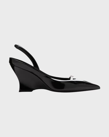 Givenchy Raven Bicolor Wedge Slingback Pumps