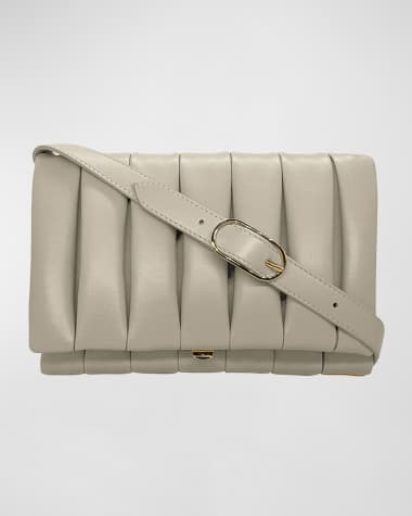 THEMOIRE Feronia Pleated Eco-Fabric Crossbody Bag