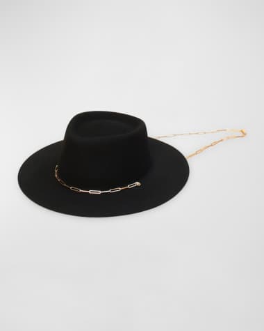 Van Palma Ulysse Merino Wool Fedora With Chain