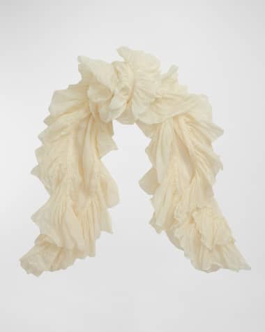 Ralph Lauren Collection Washed Organza Ruffle Scarf