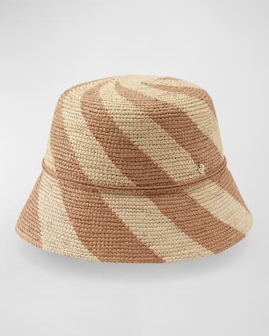 Helen Kaminski Argent Swirl Toquilla Palm Bucket Hat