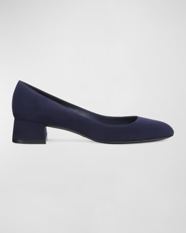 Stuart Weitzman Vivienne Suede Ballerina Pumps