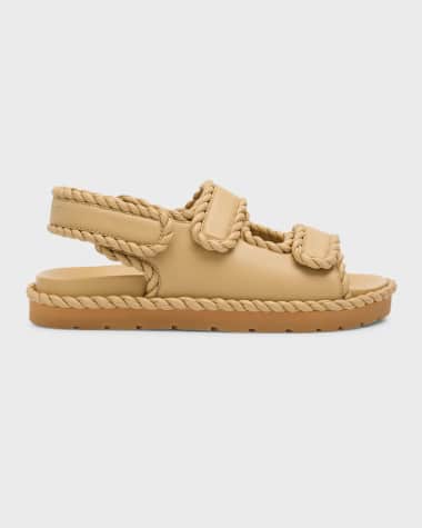 Bottega Veneta Jack Leather Braid Dual-Band Sandals