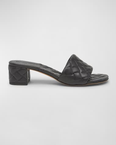 Bottega Veneta Quilted Leather Mule Sandals