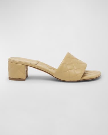 Bottega Veneta Quilted Leather Mule Sandals