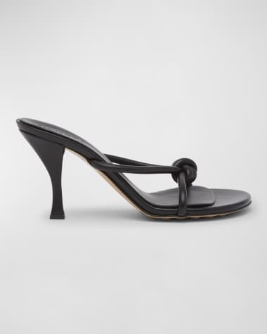 Bottega Veneta Blink Leather Knot Slide Sandals