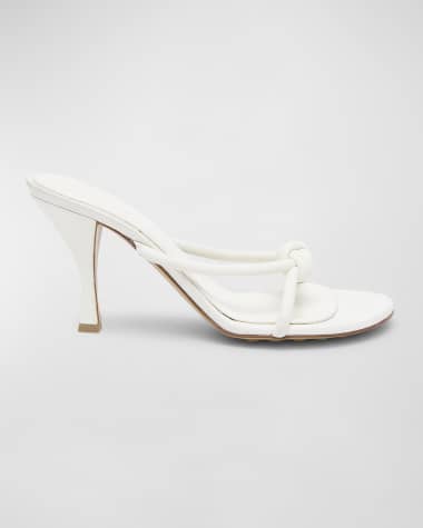 Bottega Veneta Blink Leather Knot Slide Sandals