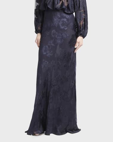 Etro Solid Fil Coupe Maxi Skirt