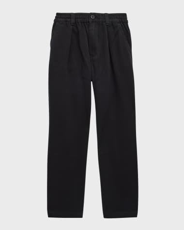 Ralph Lauren Childrenswear Boy's Twill Pleated Straight Leg Pants, Size 2-7