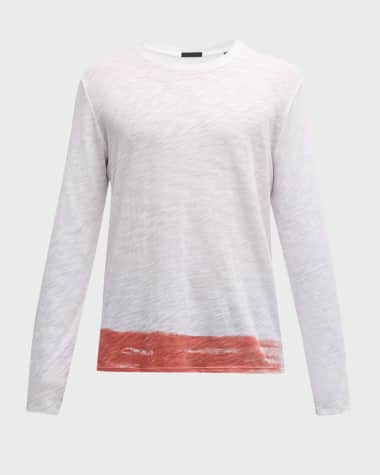 ATM Anthony Thomas Melillo Men's Slub Jersey T-Shirt with Paint Stroke