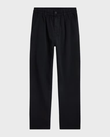 Ralph Lauren Childrenswear Boy's Twill Pleated Straight Leg Pants, Size 8-20