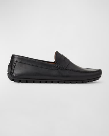 Bruno Magli Men's Xane Leather Driver Penny Loafers