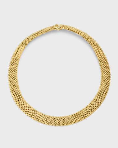 Piazza Italia by Alberto Milani 18K Yellow Gold Via Ornato Chicco Chain Necklace, 14mm