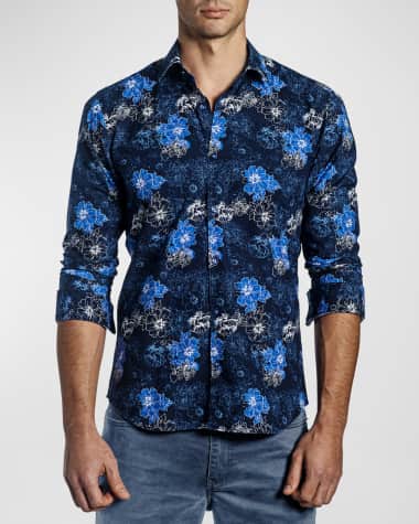 Jared Lang Men's Floral Button-Down Shirt