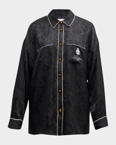 FRAME x Ritz Paris FRAME x Ritz Paris Floral Silk Button-Front Shirt