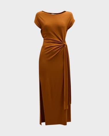 pinkfilosofy Allegro Tie-Front Maxi Dress