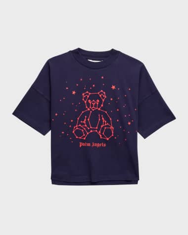 Palm Angels Boy's Astro Bear Oversized T-Shirt, Size 4-12