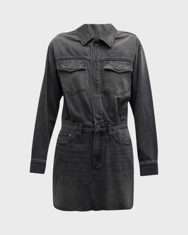 PISTOLA Nina Long-Sleeve Denim Mini Dress