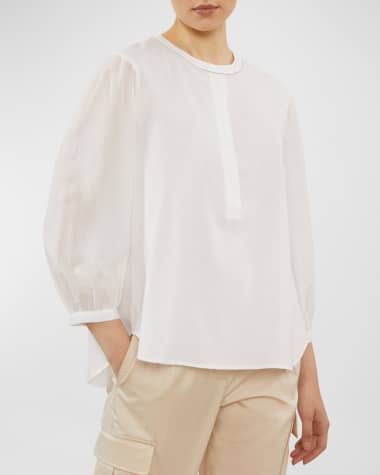 Peserico Chain-Embellished Cotton Shirt