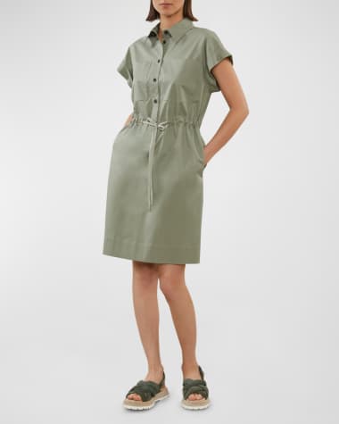 Livia - linen dress with pintucks details and side pockets