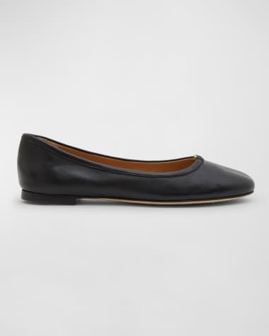 Chloe Marcie Leather Ballerina Flats