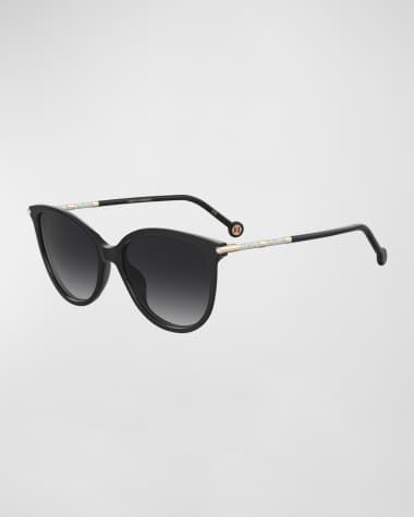 Carolina Herrera Shimmery Embellished Acetate & Metal Cat-Eye Sunglasses