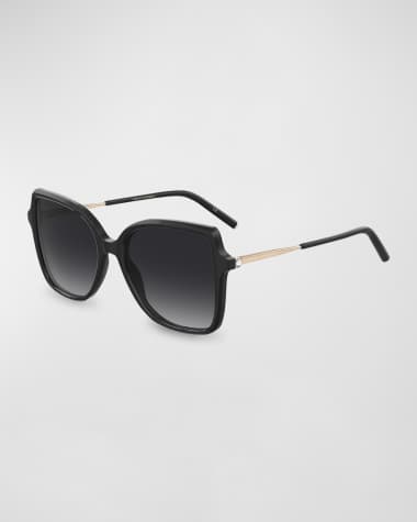 Carolina Herrera Embellished Acetate & Metal Butterfly Sunglasses