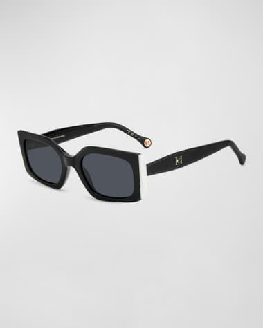 Carolina Herrera Contrasting Acetate Rectangle Sunglasses