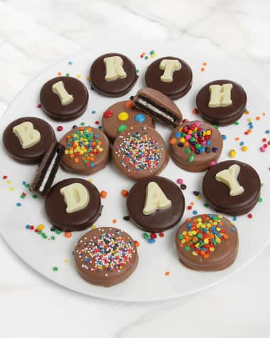 Chocolate Covered Company Birthday Belgian Chocolate Sandwich Cookies