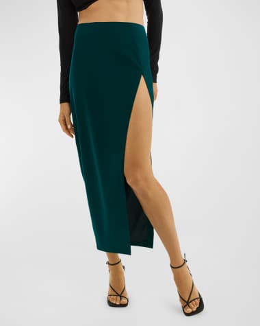 Designer green pencil skirt discount