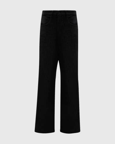 Kobi Halperin Kendall Mid-Rise Diamante Straight-Leg Denim Jeans