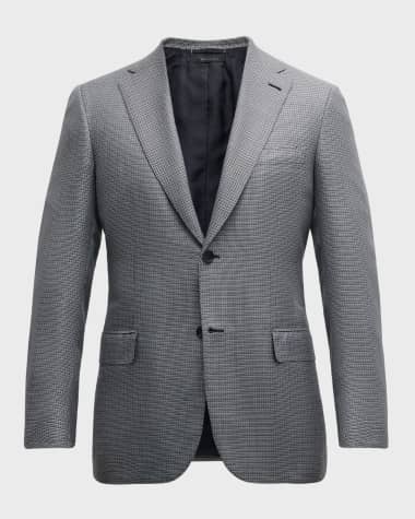 Brioni Men's Micro-Check Wool Sport Coat